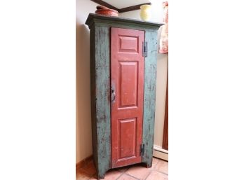 Beautifully Distressed Rustic Style Farm Pantry Cabinet