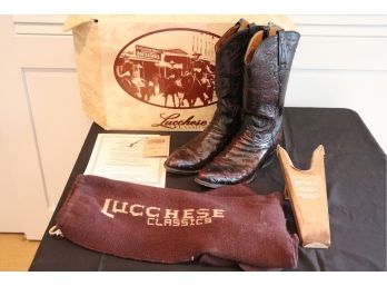 Lucchese Classics Ostrich Cowboy Boots Size 10D