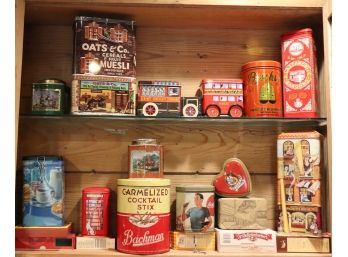 Large Lot Of Collectible Tins Includes Bachmann, Coca-Cola, Oats & Co. And Hershey
