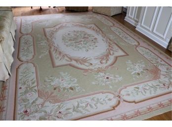 Handmade Aubusson Style Looped Wool Rug With Finished Back From The Bijou Collection