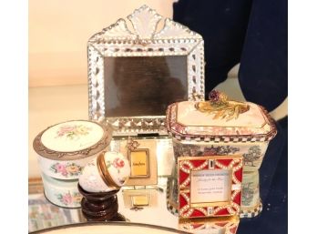 Stylish Picture Frames And Decorative Trinket Boxes Includes MacKenzie Childs & Limoge