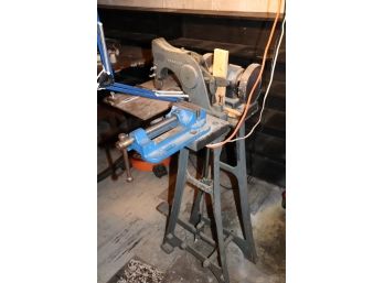 Rossley 5S Machinist Puncher, 5' B&D Bench Grinder, & Heavy Duty Bench Vice Clamp
