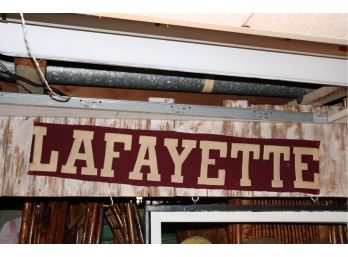 Vintage Lafayette Pennant Banner 40' W X 8' Tall, Nice Long Display Piece