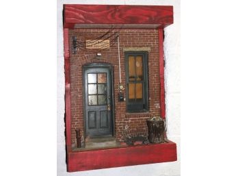 Very Cool Interesting Handmade Folk Art Leroy Bar & Grill Wall Pocket, Designed To Fit Inside Your Wall!!!
