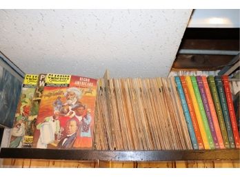 Lot Of Vintage Classics Illustrated Magazines & Golden Book Encyclopedias Condition Varies