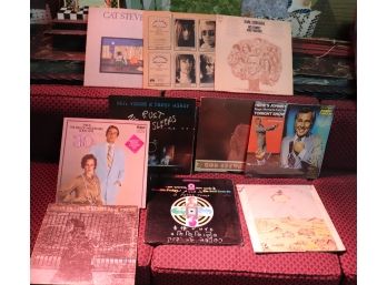 Vintage Used Record Lot Assorted Artist Includes Cat Stevens, Neil Young, Johnny Carson, Rod Stewart