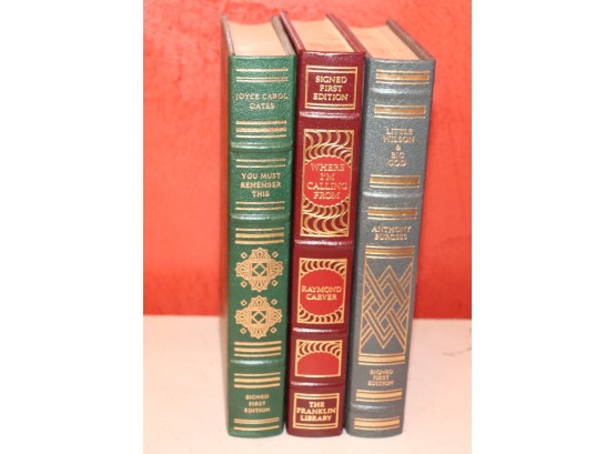 Vintage Set Of Leather Bound Signed 1st Edition Books