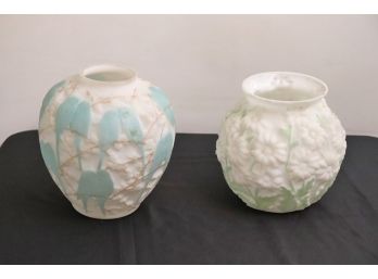 Vintage Pair Of Phoenix Glass Vases