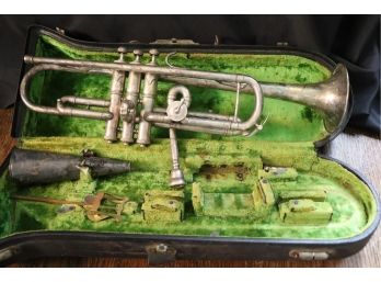 Vintage Buescher True Tone Elkhart Ind. Trumpet With Vintage Case