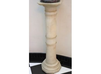 Antique Alabaster Pedestal