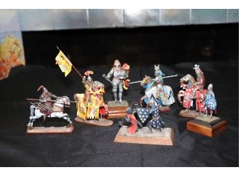 Collection Of Highly Detailed Hand Painted Heraldic Miniature Knights