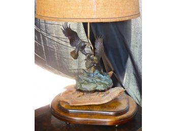 Clark Bronson Bronze Sculpture “Eagles Conquest” Signed Limited Edition 42/75 Table Lamp