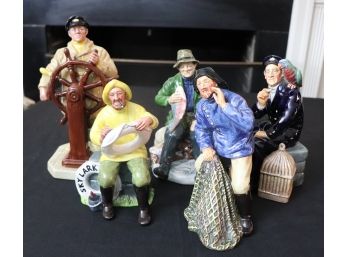 Set Of 5 Royal Doulton Seafarers Porcelain Figurines