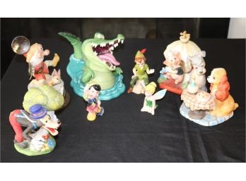 Collection Of Walt Disney Porcelain Figurines
