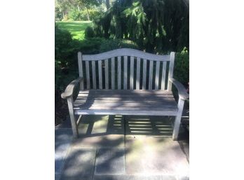 Weathered 2 Seat Wood Garden Bench