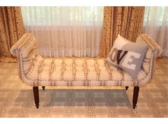  Tufted Upholstered U Shaped Bench With Pillow