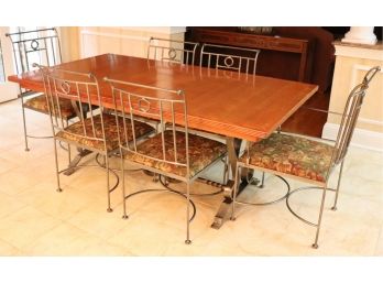 Quality Custom Creative Metal & Wood Dining Table