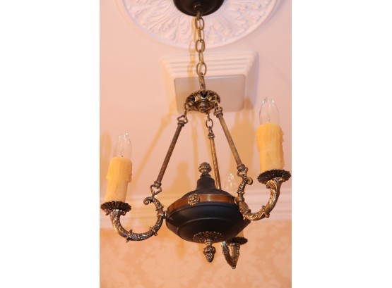 Decorative 3 Arm Candle Top Chandelier Measures Approximately 14' W X 16' Tall