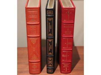 3 Signed Leather Bound, First Edition Books By The Franklin Library Irving Stone, Auchincloss, Arthur Miller