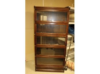 5 Section Barrister Bookcase With Brass Detail Great For Books And Collectibles, Haven't You Always Wanted