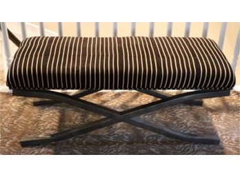 Striped Sleigh Style Bench, Very Soft And Comfortable