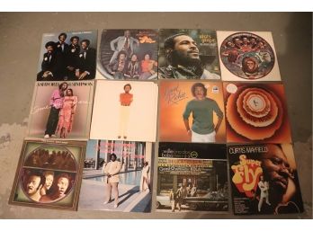Mixed Record Lot Artist Include Marvin Gaye, Lionel Richie, Barry White, Stevie Wonder & Super Fly