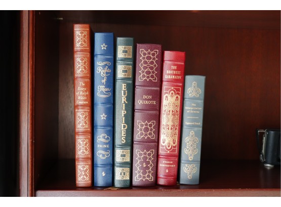 38.	6 Leather Bound Easton Press Collector’s Ed Books: Sigmund Freud, F Dostoevsky, T Paine, P Vellacott & Mor