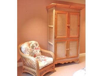 Lexington Furniture Woven Wicker Armchair & Armoire