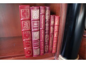 6 Leather Bound Easton Press Collector’s Ed Books: Oscar Wilde, Moliére, AC Taylor, RL Stevenson & More