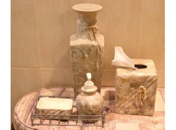 Hand Painted Earthtone Originals Ceramic Bathroom Accessories
