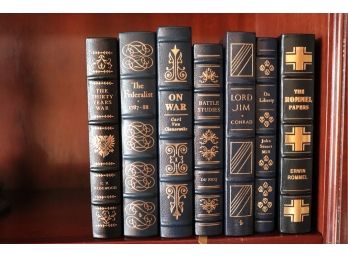 Leather Bound Easton Press Collector’s Ed Books: Conrad, E Rommel, CV Clausewitz, CV Wedgewood & More
