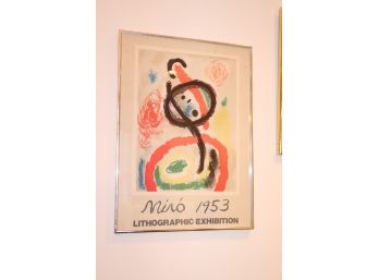 Miro 1953 Lithographic Exhibition- Framed Poster