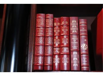 6 Leather-bound Easton Press Collector’s Edition Books, 2 K Marx,  2 Tocquerville, A Horne, UK Leguin