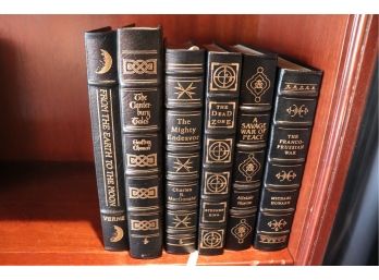 6 Leather Bound Easton Press Collector’s Ed Books: Steven King, Chaucer, Verne, A Horne, CB MacDonald & Mo