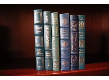 6 Leather-bound  Easton Press Collector’s Edition, R Stevenson, Gibson, Leopold, Vinge, Silverberg, R  Zelazny