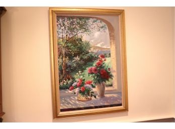 Garden And The Shore Across The Bay- Robert Lui Oil On Canvas