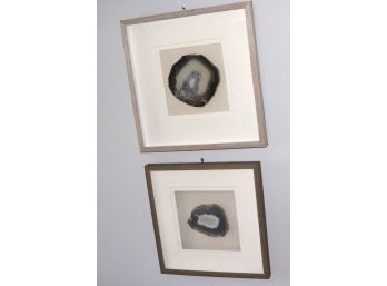 Pair Of Coordinating Framed Geodes