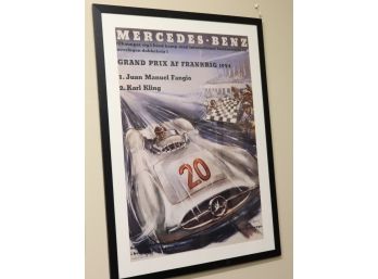Signed Mercedes Benz Grand Prix AF Frankrig 1954 Poster Print