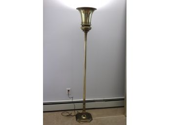 Vintage Heavy Brass Floor Lamp