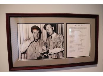 Whos On First  Abbott & Costello Comedy Duo Framed Print