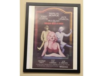 Some Like It Hot Re-released Movie Poster 1980 - Featuring Marilyn Monroe