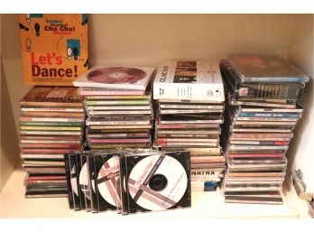 Approx. 80 CD & DVD Collection, Artists Inc Celine Dion, Frank Sinatra, Nat King Cole, Streisand & More