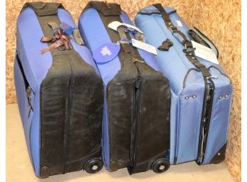 Vintage Blue Luggage  Rolling Garment Bags By Victorinox & Delsey