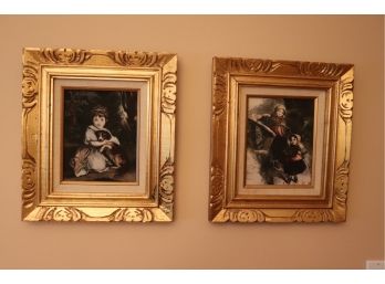 Pair Of Vintage Artini Prints In Gilded Frames