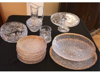 Beautiful & Modern Glass Pieces And Assorted Cut Crystal Pieces