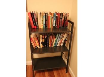 Lot Of Books By James Patterson & Other Authors With Metal Bookcase