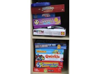 Lot Of Assorted Childrens Games Includes Jumanji, Qwirkle, Mastermind, Stare, Trouble And More