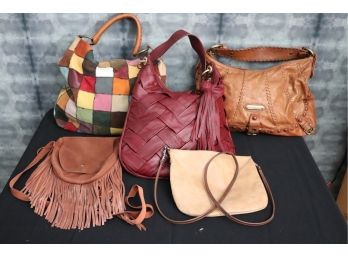 Mixed Lot Of Womens Handbags Includes Cole Haan, Natasha Durham, Isabella Fiore And Lucky Brand