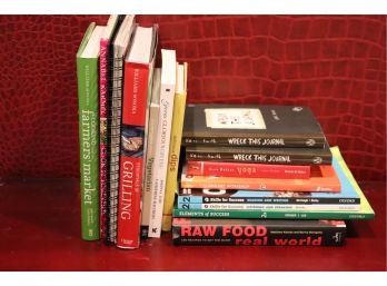 Mixed Lot Of Assorted Books Includes Cooking Books, Live Better Yoga And Wreck This Journal