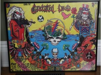 Hand Drawn And Colored Grateful Dead Picture Great Graphics By Greg Betts